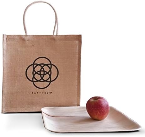 Set of 20 Square Eco Dinner Plates Multi-use & Disposable Premium Party Plates