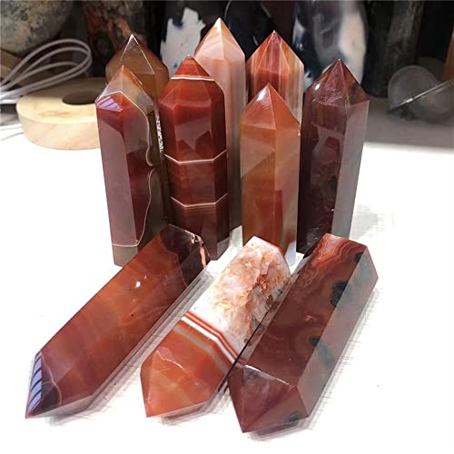 Pierre précieuse cornaline rouge obélisque, cadeau bien-être et Reiki