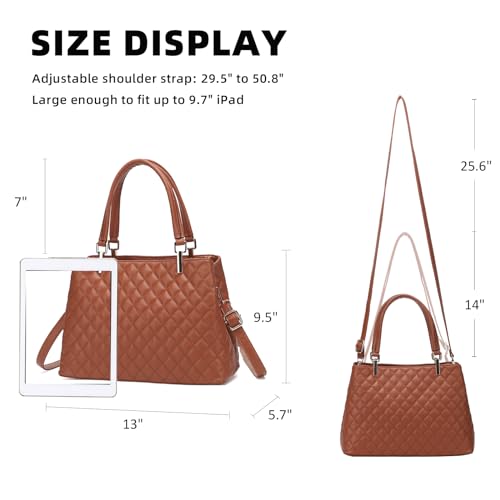 Image of Women's Purses Medium Top Handle Shoulder Hobo Tote Leather Handbag
