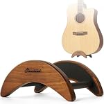 Support de guitare acoustique, Support de Guitare Compact en Bois Solide, Sol Portable Léger pour Guitare, Porte Guitare Clip-On Auto-Standing pour Voyage et Stage, Cadeau pour Guitares Acoustiques, Classiques et Folk