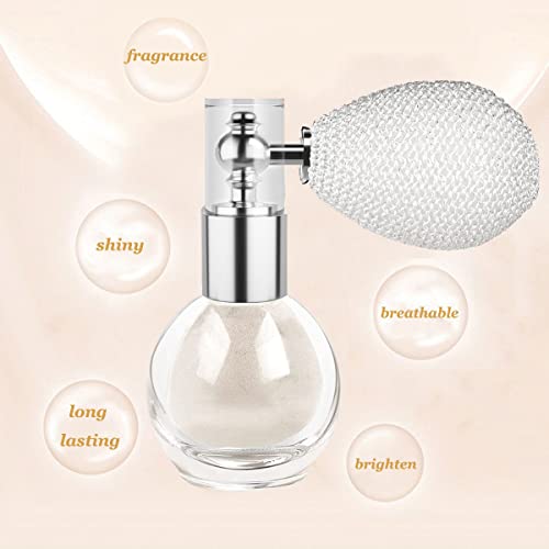 Glitter Body Spray Face Hair Highlighter Spray Shimmer High Gloss Powder Sparkle Makeup Cosmetic (01# Pearl White) #TOP1