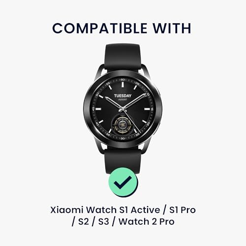 kwmobile Armband kompatibel mit Xiaomi Watch S1 Active / S1 Pro / S2 / S3 / Watch 2 Pro - Echtleder Fitnesstracker Sportarmband Band