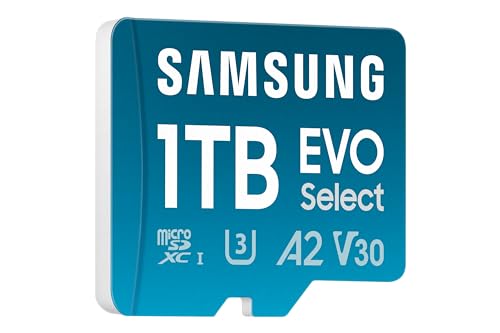 Samsung Evo Select MB-ME1T0SA/EU microSDXC memory card, 1 TB, read speed 160 MB/s¹, supplied with SD adapter