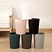 JiatuA Small Trash Can Plastic Wastebasket Round Garbage Container Bin for Bathroom, Kitchen, Bedroom, Home Office, College Dorm, Black