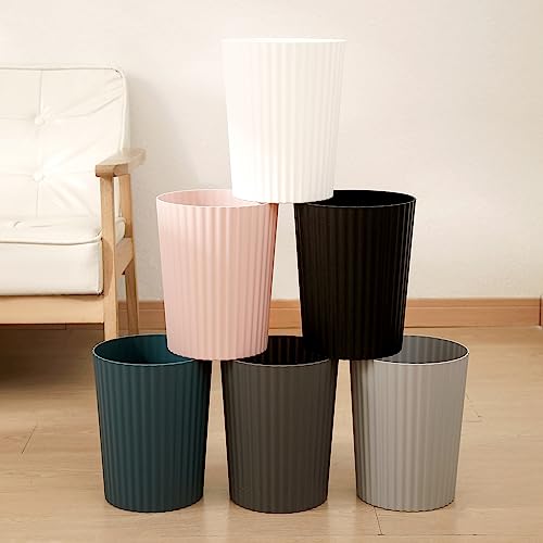 jiatua small trash can plastic wastebasket round garbage container bin for bathroom kitchen bedroom home office college dorm pink