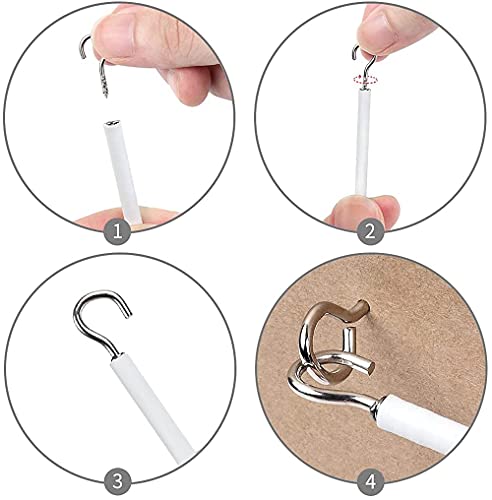 D.A.Y. Republic 4 Meter Curtain Wire Cord with 8 Pairs of Hooks & Eyes, Multi-Purpose Voile Wire Cable, Cut to Size, Perfect for Hanging up Net Curtains and Pictures - Image 4