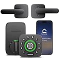 ULTRALOQ U-Bolt Pro Smart Lock with Door Lever Handle Set, 7-in-1 Fingerprint Keyless Entry Door Lock with App Control, Auto Unlock, IP65 Waterproof