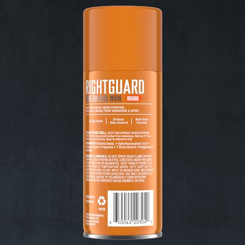 Right Guard Sport Original Scent Deodorant Spray - Aluminum Free Spray Deodorant for Men, 24-Hour Odor Protection, Anti-Stain, & Long-Lasting, 8.5 oz (2 Pack)