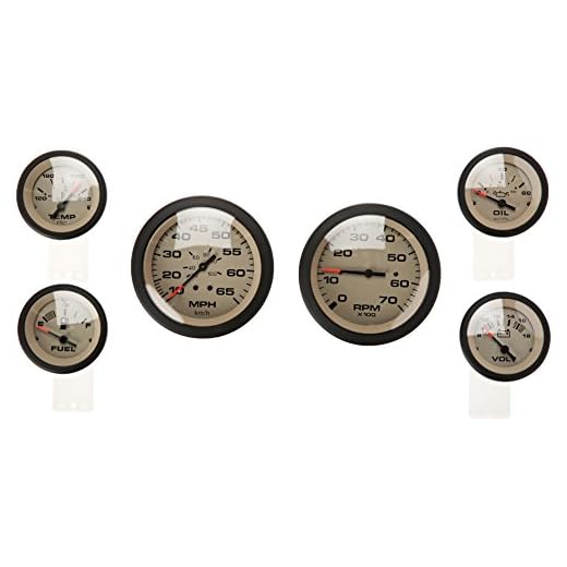 Sierra International 65485P Sahara 6-Gauge Set Includes Speed Tach Volt Fuel Oil Pressure & Water Temp Gauges