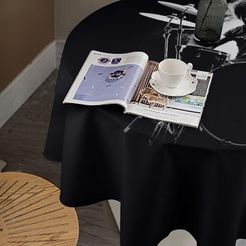 Nappe ronde imprimée batteur lavable pour table de cuisine - 8