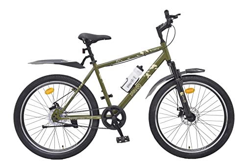 Image of playR Crew Cycle 26 Inch Single Speed - Durable Frame, Front Wheel Shock Absorber, Front and Rear Disc Brakes, Lightweight Adventure Bike for Commuting, Fitness All Season