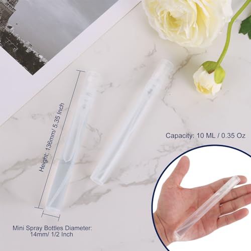 QTLCOHD 120 Pcs 10 ml Spray Bottle Mini Perfume Sample Bottles Empty Plastic Refillable Atomizer Fine Mist Portable Spray Bottle for Travel Perfume Essential Oil2