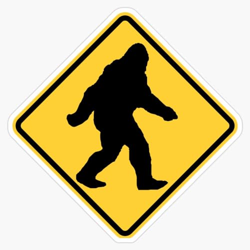 Bigfoot Crossing! Window Bumper Sticker Decal 5'