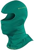BRUBECK Balaclava Merino | Gesichtshaube | Gesichtsmaske Skimaske nahtlos | atmungsaktive Sturmhaube Radfahren | Radsport | Motorcycle | 41% Merinowolle | Gr. S - M | Green | KM10370 | X-FACE