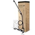 Phimuezl LED Desk Lamp with Clamp, Clamp Light with 30 Adjustable Color Modes, Clip on Light with Long Flexible Gooseneck, Eye Care Lamp Clamp for Study, Work, Home, Office, Black, 12W