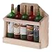 unknowns Aimant de réfrigérateur en bois en forme de bouteille de vin - Couleur aléatoire