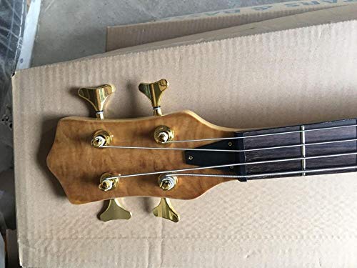 Slfdxdp Electric Guitar 4 String Neck Through Active Electric Bass Guitar Natural Color Bass Guitar (Color : 38Inch) #TOP2