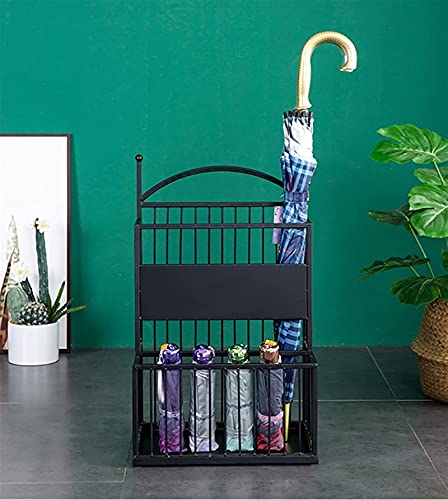 Porte-parapluies robuste double niveau au design métallique compact - 5