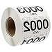 Live Sale Reverse Numbered Stickers (0001-0500)/Mirrored Consecutive Numbered 2" x 1"