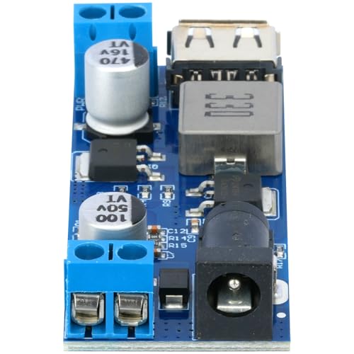 MTDELE 2Pcs 5V Buck Converter 5A DC 9V 12V 24V to DC 5V 9-36V to USB 5V Transformer Dual Output Voltage Regulator Board Module - Thumbnail 6