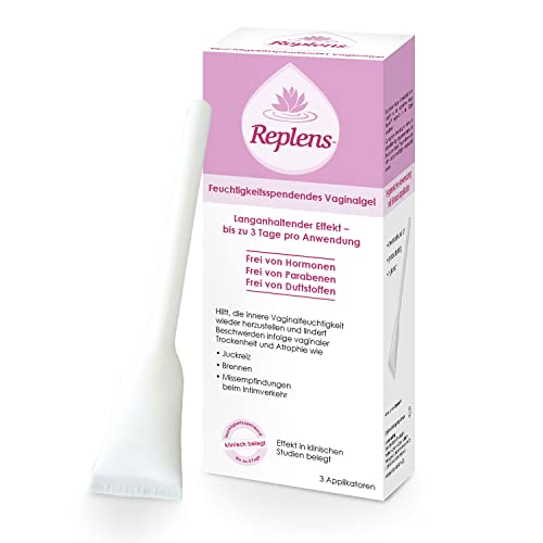 Replens™ Vaginalgel (3 vorgefüllte Applikatoren) spendet Feuchtigkeit bei Scheidentrockenheit, mit 3-Tages-Effekt