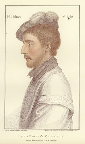 Toile Hans Holbein Sir Nicholas Poins pour habiller un grand mur vide avec un portrait d'art