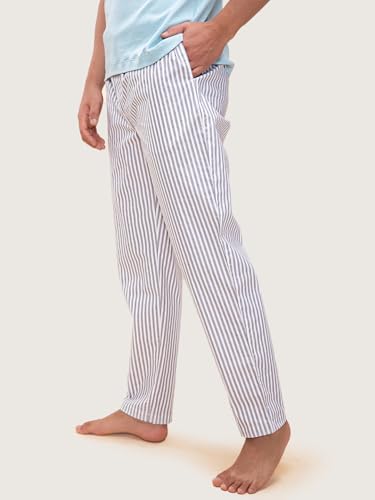Image of DAMENSCH The Stretch Men's Woven Cotton Tapered Fit Pyjama Pants