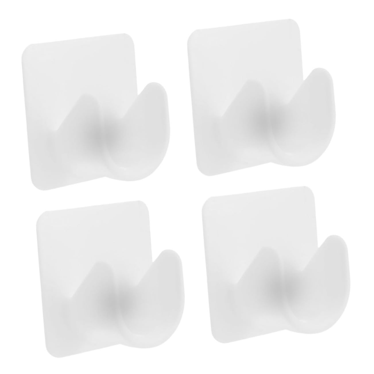 Housoutil 4Pcs No Drill Shower Curtain Rod Holder Self Adhesive Bracket for Valance Support Easy Setup Tension Rod Support for Bathroom Kitchen and Closet Use