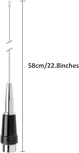 Miniatura 4 de HYSHIKRA Antena móvil UHF sintonizable, conector PL259 de 340 MHz a 520 Mhz 22.8 pulgadas para Motorola Yaesu Kenwood Icom Mobile Radio Transceptor