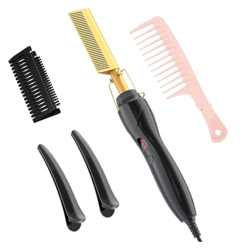 Peine eléctrico de calor para cabello seco y húmedo miniatura 1