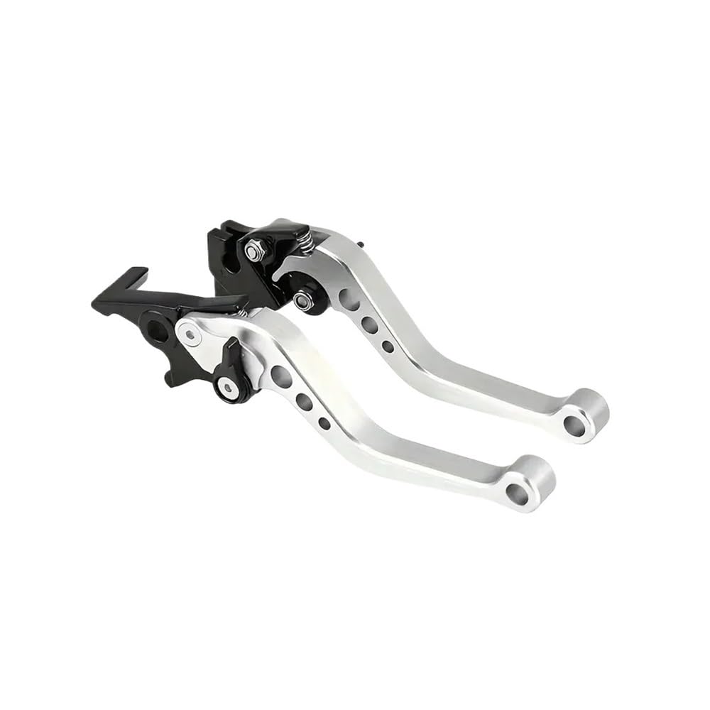 Xvasdgaer Silver Universal Motorcycle Clutch Brake Handle Drum Levers Adjustable Cnc Accessories(Silver)