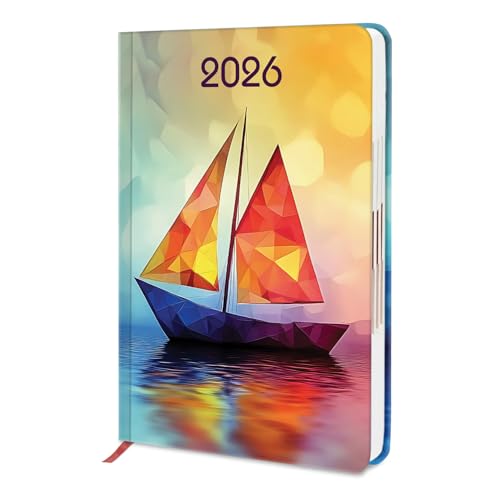 Image of A5 Size Hard Bound 1 Day To A Page Format New Year Executive Daily Planner 2026 Diary with Month Cut Index and Bookmark I Diary 2026 For Girls Women I 344 Pages I 21x15 Cm