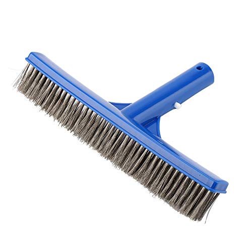 Brosse de Nettoyage pour Piscine 10Pouces Tête de Brosse en Acier pour Piscine Baignoires Murs Carrelage Cover