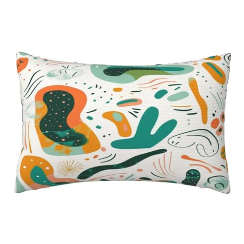Housse coussin 50x80 cm lot de 2 rectangulaire géométrique pour canapé salon - 8