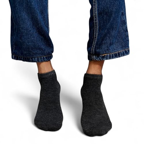 Image of Ankle Socks for Men & Women (Unisex) - Made with Soft, Breathable & Durable Cotton, Anti Odour, Multicoloured - Free Size - Pack of 5 - suitable for Sports, Gym and Daily use