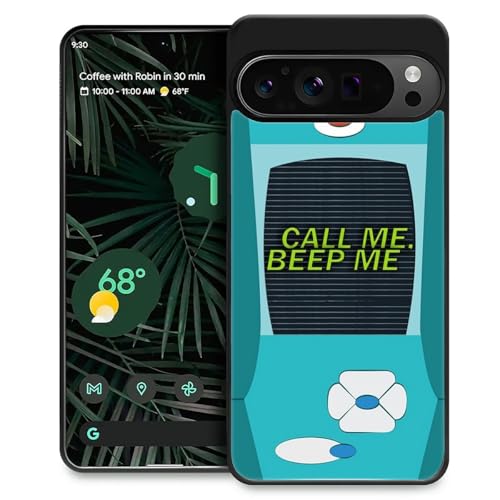 Coque Pixel 9 Pro XL rigide évite rayures motif console de jeu bleue antichoc