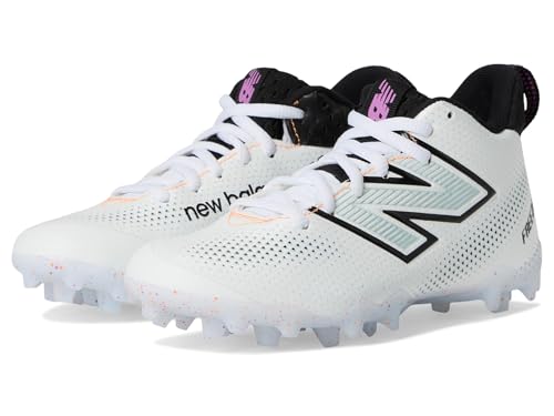 New Balance - New Balance Freezelx V5 Lacrosse Shoe, White Passion Fruit Hot Mango, 4 UK