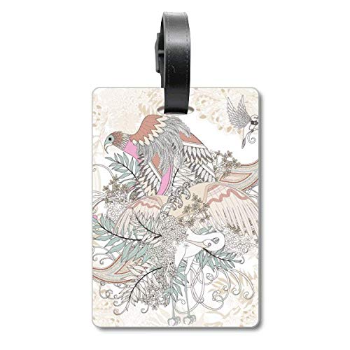 Étiquette d'identification pour valise Ukiyo-e motif arbre fleuri en fleurs pour voyage