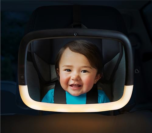image for Munchkin Baby Car Mirror for Rear Facing Car Seats, Night Light LED Pi