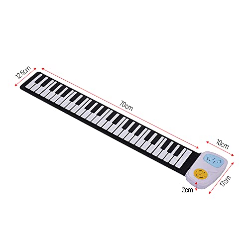 SHUIYUE Portable 49-Key Silicon Clavier électronique Roll-Up Piano Haut-Parleur intégré avec Bande dessinée Autocollant… - Les Beatles, Paul McCartney, John Lennon, RIngo Starr, George Harrison SHUIYUE Portable 49-Key Silicon Clavier électronique Roll-Up Piano Haut-Parleur intégré avec Bande dessinée Autocollant… – Image 8