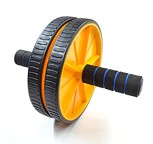ALN® Dual Wide Ab Roller Exercise Machine for Reduce Belly Fat Anti Slip & Anti Skid Abs Wheel Abdominal Exercise/Home Gym fitness equipment for Men and Women (Knee Mat, Multicolor) (warranty for 7 Months)