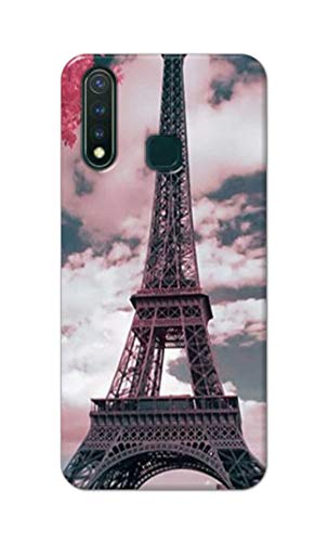 Image of Lovers Famous Place Eiffel Tower in Paris Hard Back Case Cover for Vivo Y19 / Vivo U3 (6.53 inch) Back Cover -(J5) VNS2227