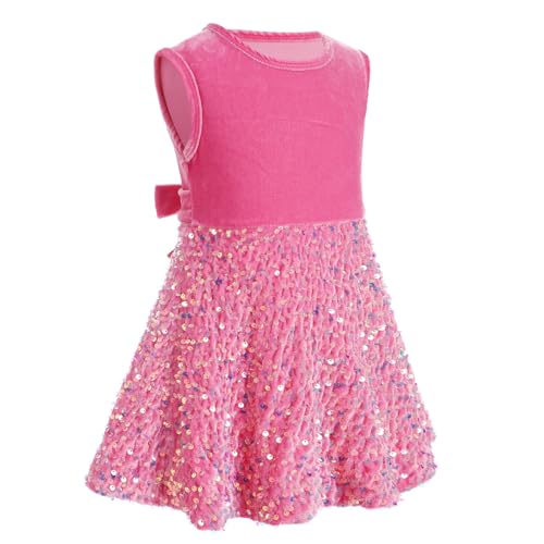 Toddler Baby Girls' Velvet Sequin Sleeveless Dress Autumn Winter Christmas Gown Dresses2