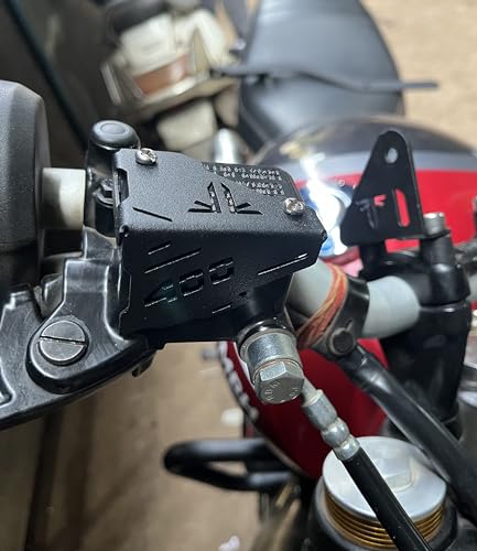 Image of SGTB Triumph Speed 400 Scrambler 400 x Disc Fluid Box Cover Master Oil Reservoir Frame Guard