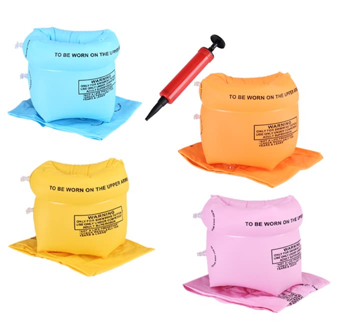 Arm Floaties Inflatable Swim Arm Bands Floater Sleeves Swimming Rings Kids Children Toddlers Adults