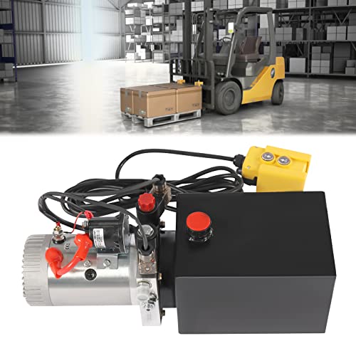 Shonfyvs HYDRAULIC ELECTRIC PUMP Hydraulic Power Unit 8 Quart Double Acting Hydraulic Pump Dump Trailer 12V Dc Steel Hydraulic Pump thumb #1