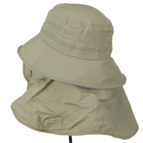 Juniper Uv 50+ Talson Removable Flap Uv Bucket Hat - Khaki #TOP1