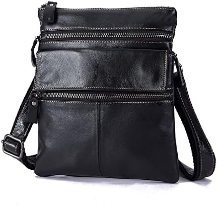 Crossbody Bag for Men in Genuine Leather, Stylish Shoulder Handbag with Pocket Design Gift Box