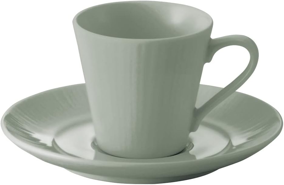 Noritake 1724L/90092S Demitas Saucer, 5.0 inches (12.8 cm), Conifer Ash, Microwave Safe, 1 Piece, Gray, Fine Porcelain (White)