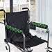 Maiyoinou Saint Patricks Day Wheelchair Armrest Covers(Pair) Durable Washable Green Leaf Pair Wheelchair Armrest Covers for Transportation Chairs, Scooters, Office Chairs, Mobility Aids